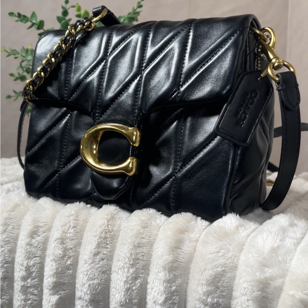 Coach Times Square Tabby Quilted Black Nappa Leather Shoulder Bag - Picture 3 of 17